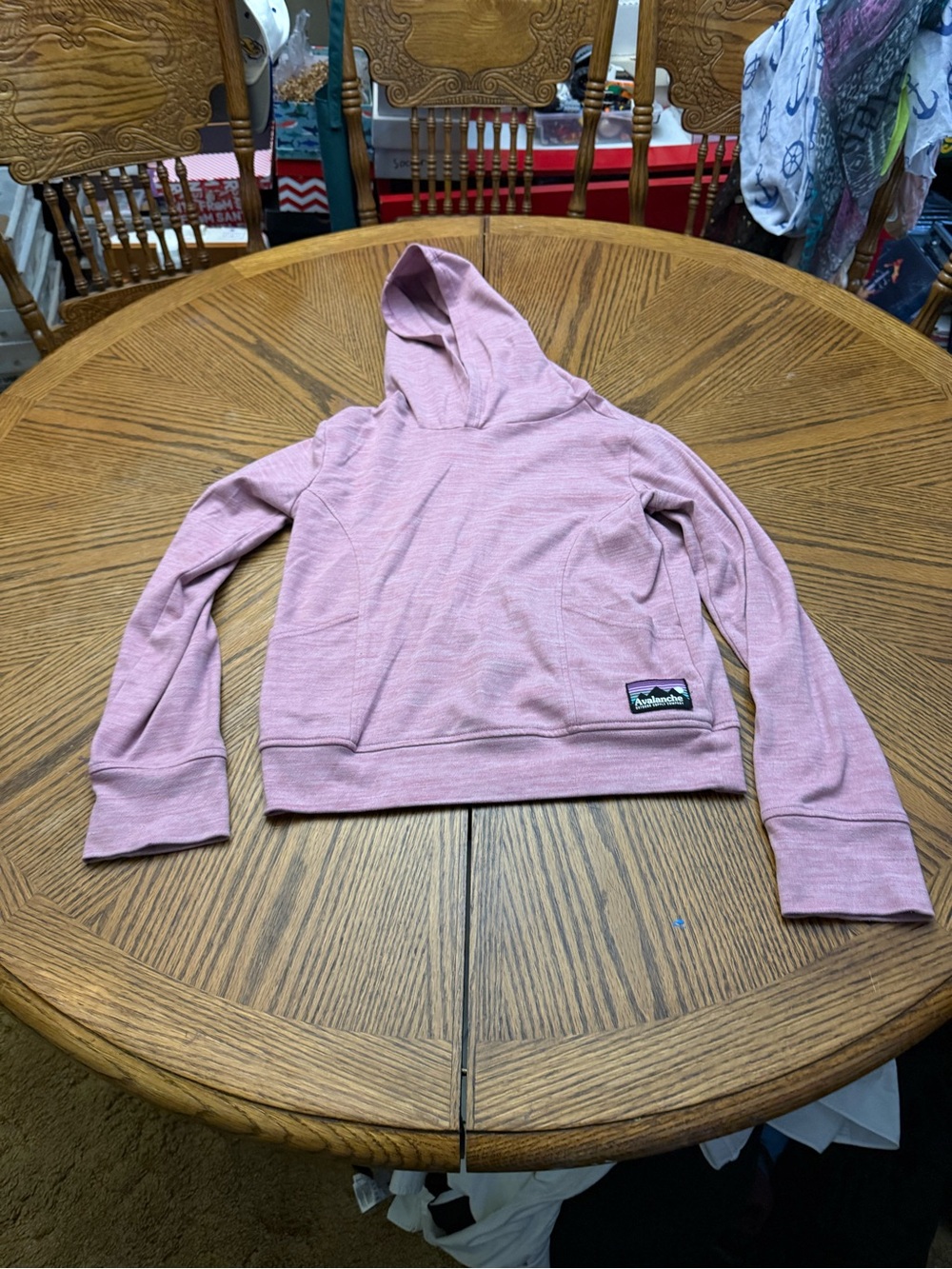 Avalanche Light Pink Hooded Pullover Sweater